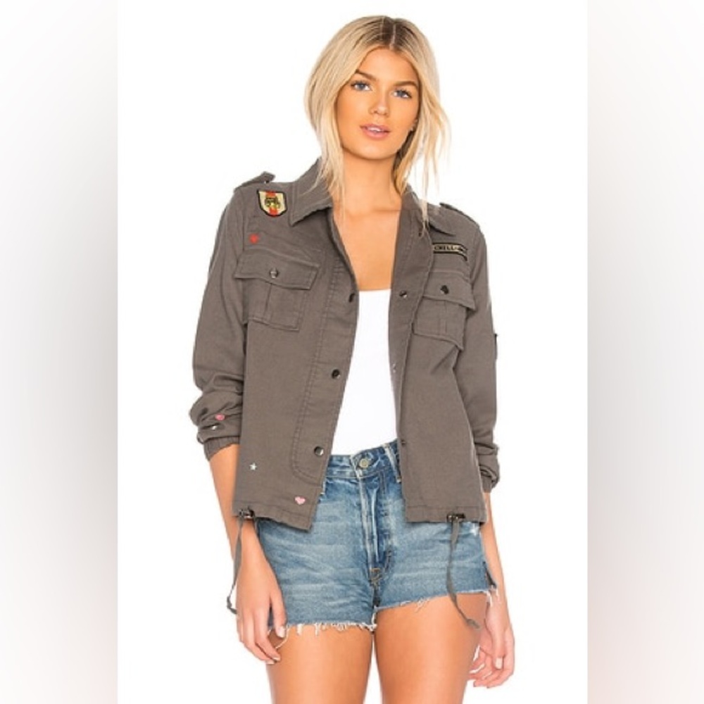 NWOT-Chaser Vintage Canvas Military Jacket in Army Green